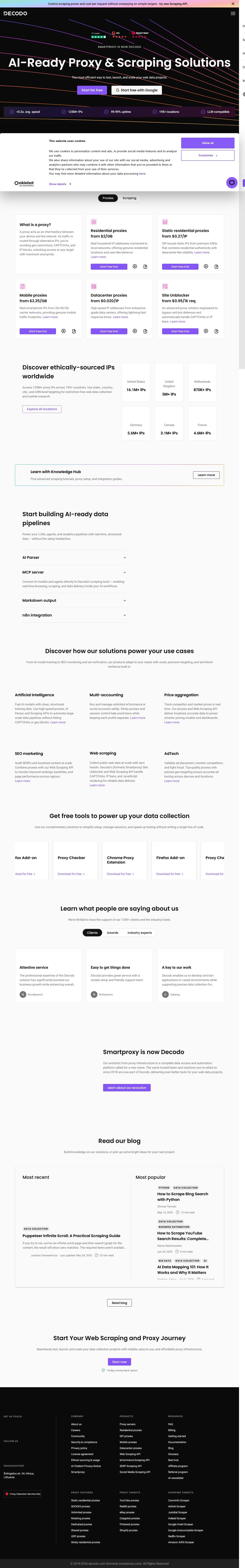 Screenshot of decodo.com