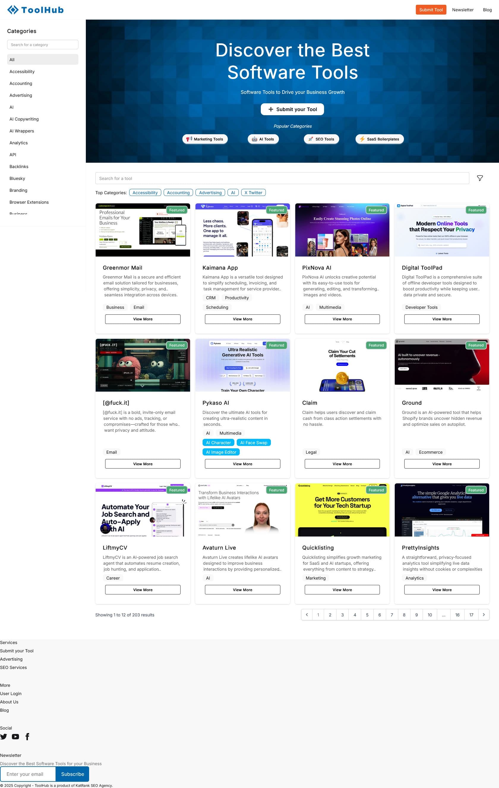 Screenshot of Toolhub