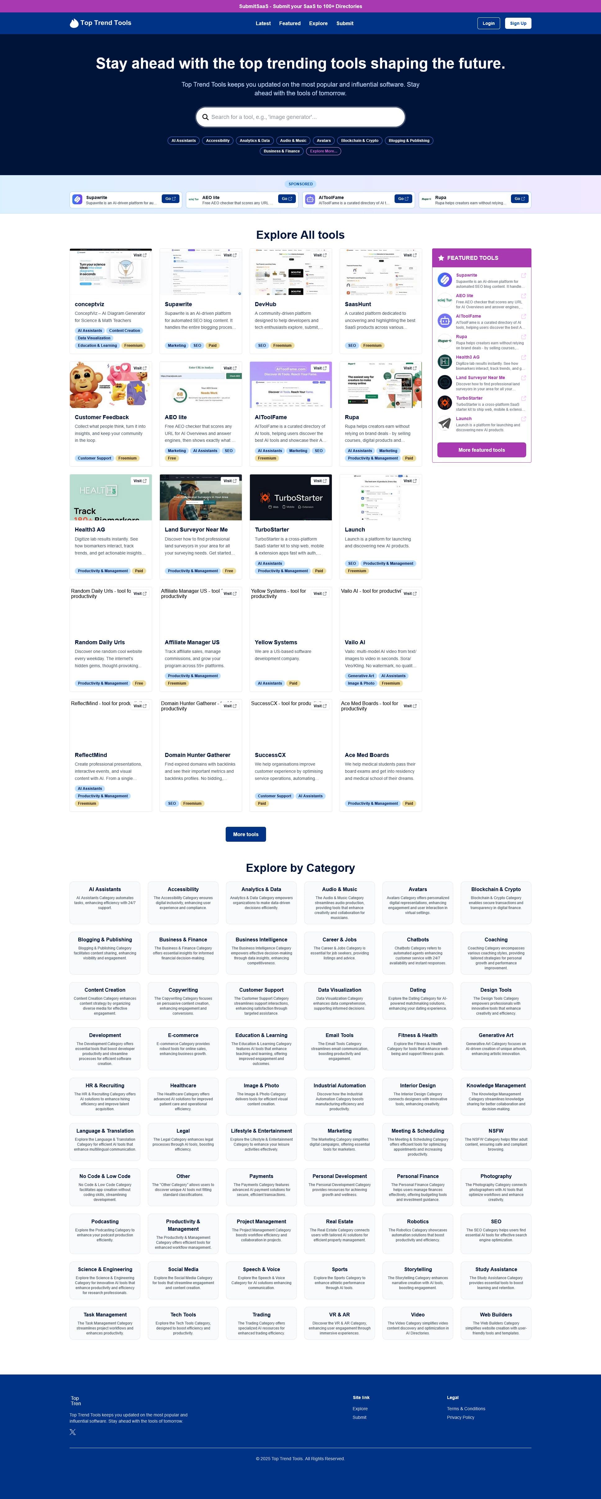 Screenshot of Toptrendtools