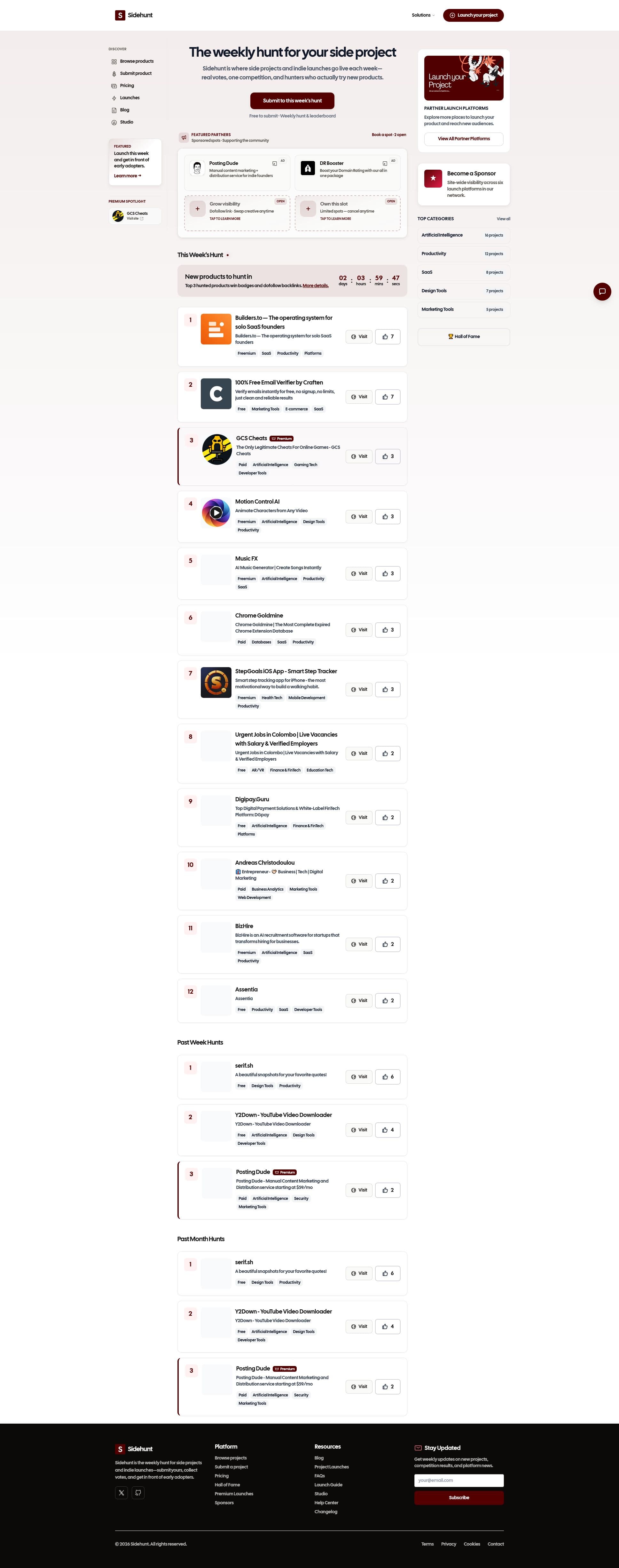 Screenshot of Sidehunt