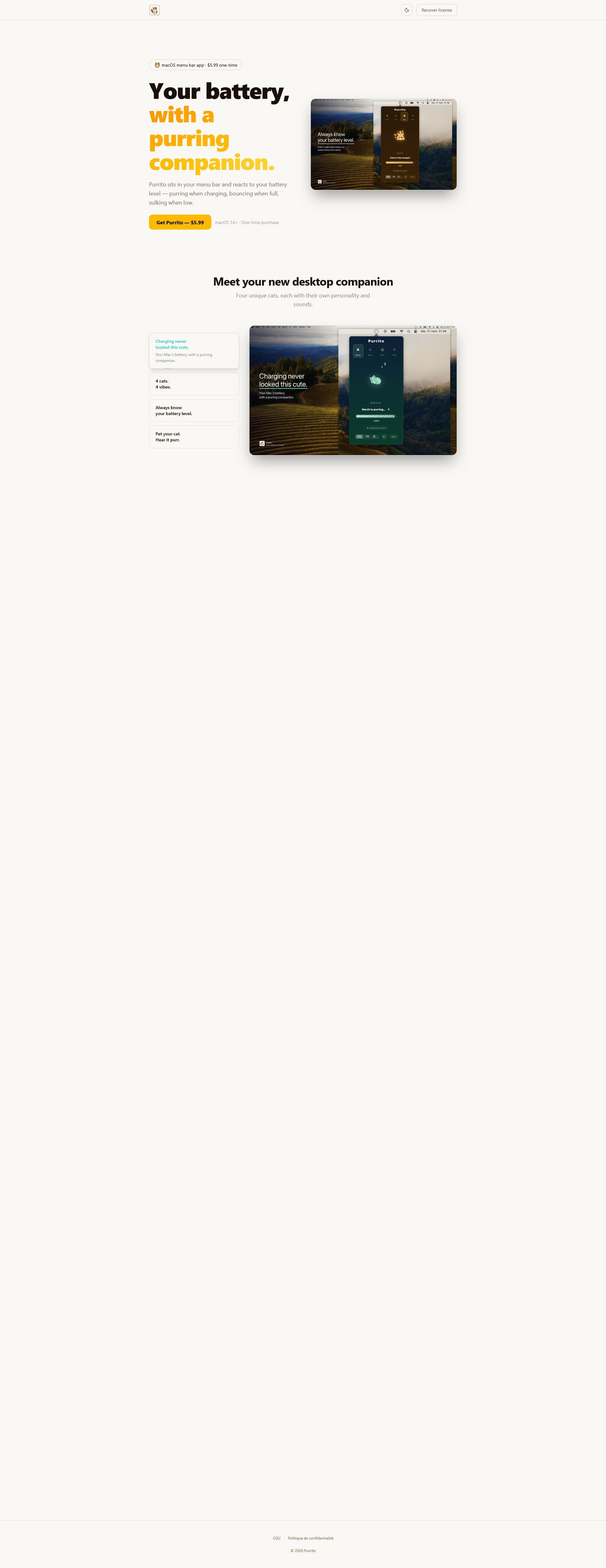 Screenshot of purrito.app