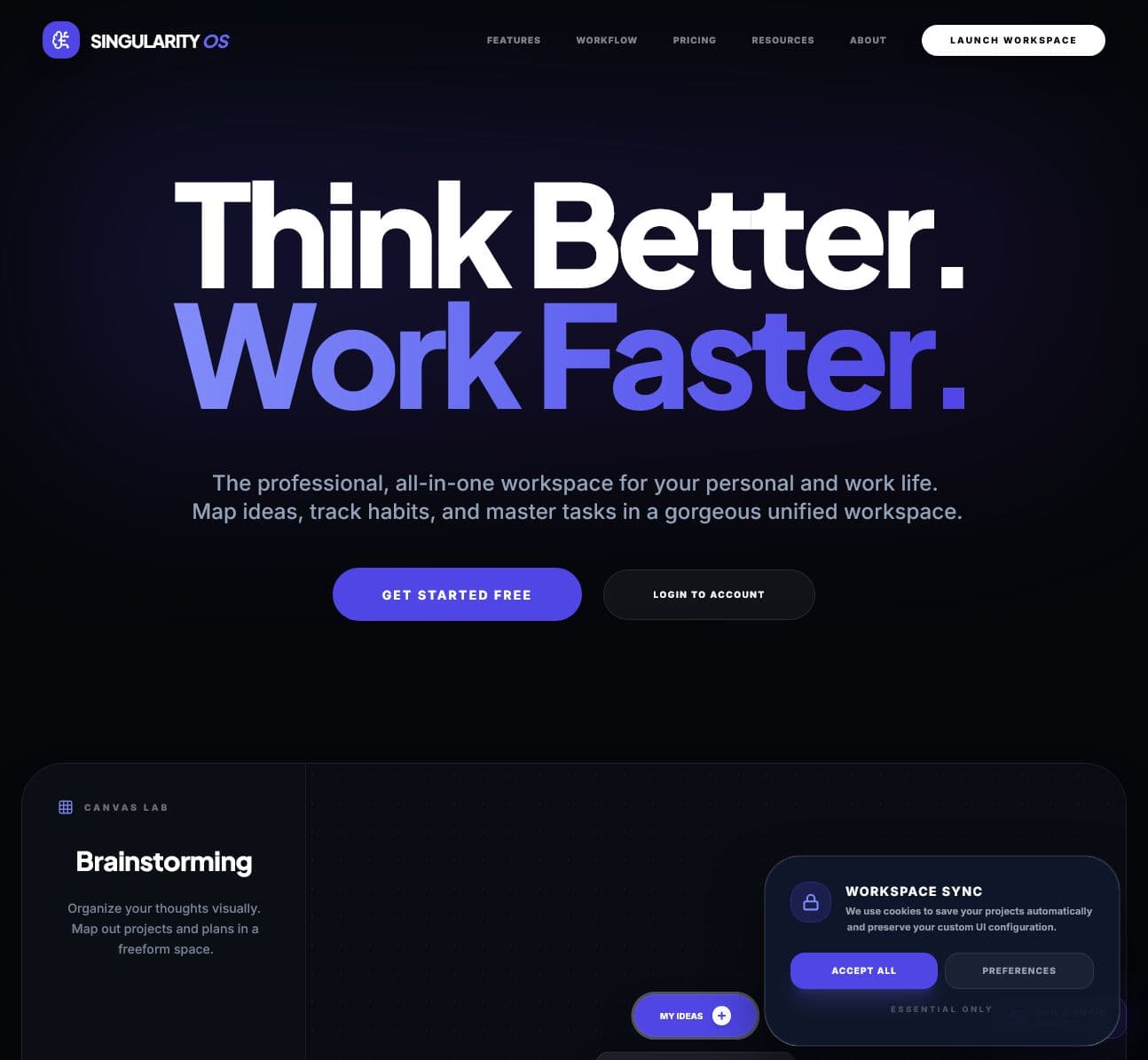 Screenshot of singularity-mindmap.netlify.app