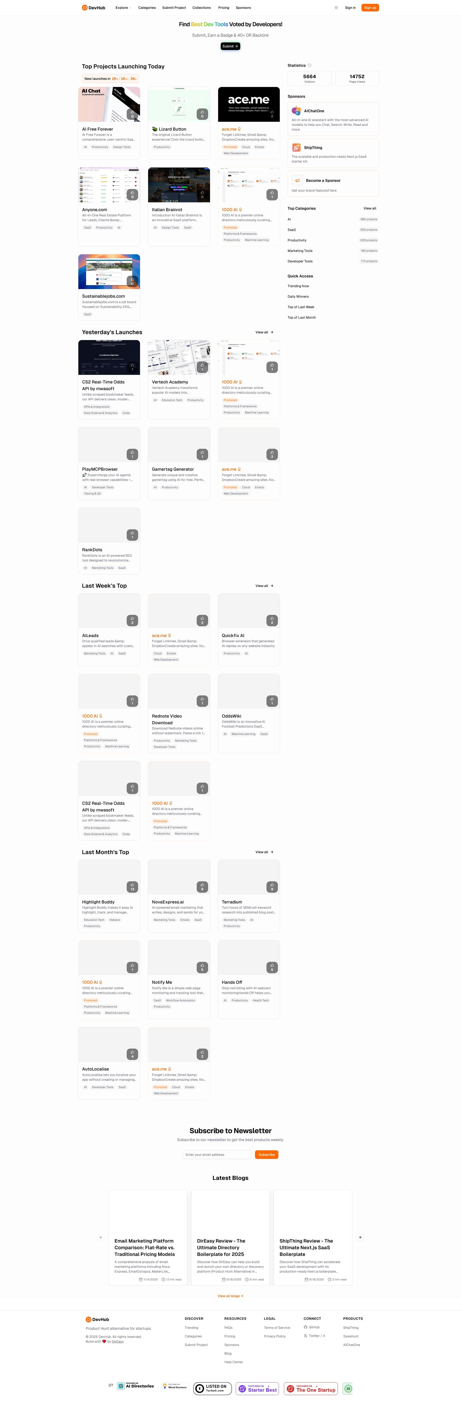 Screenshot of Devhub