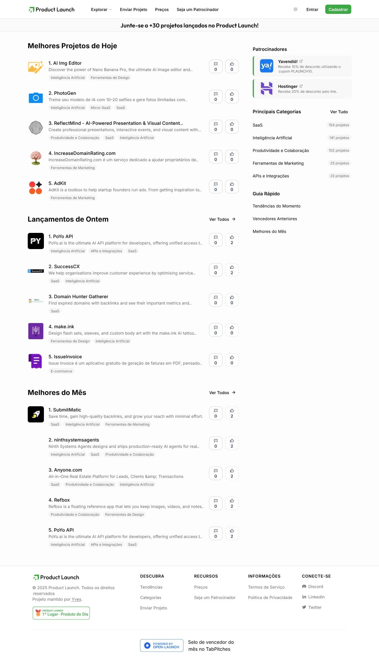 Screenshot of Productlaunch