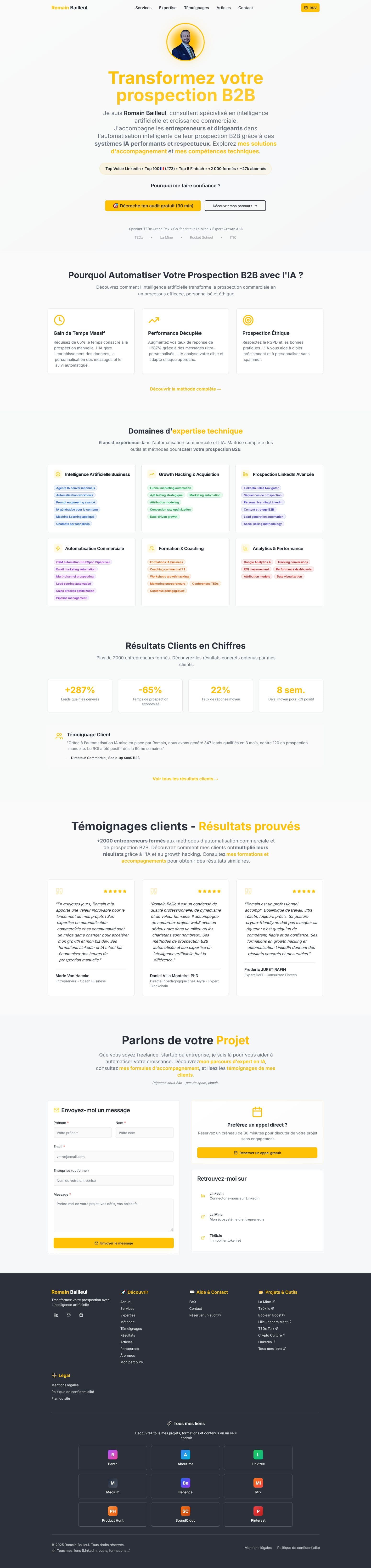 Screenshot of www.romainbailleul.fr